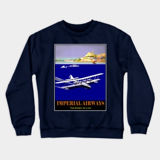 Imperial Airways : Vintage Seaplane Travel Print Crewneck Sweatshirt